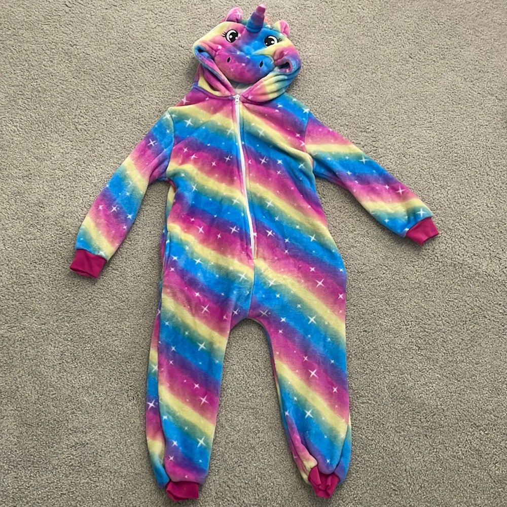 Girls Unicorn Onesie Pajamas Size 5T - Small